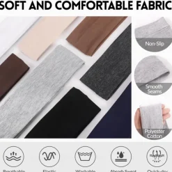 Headbands for Women, Elastic Non-Slip Hair Bands Workout Headbands for Women Soft Cotton Cloth Sports Headband for Running Yoga Daily Workout