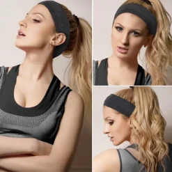 Headbands for Women, Elastic Non-Slip Hair Bands Workout Headbands for Women Soft Cotton Cloth Sports Headband for Running Yoga Daily Workout