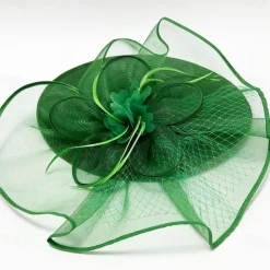 Headdress Sinamay Fedora Hat Wedding Evening Party Tea Party Horse Race Cocktail Vintage Cute With Feather Headpiece Headwear