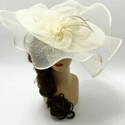 Headdress Sinamay Fedora Hat Wedding Evening Party Tea Party Horse Race Cocktail Vintage Cute With Feather Headpiece Headwear