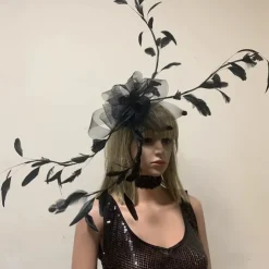 Headdress Tulle Wedding Birthday Evening Party Tea Party Cocktail Vintage Cute With Feather Headpiece Headwear