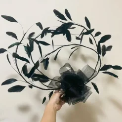 Headdress Tulle Wedding Birthday Evening Party Tea Party Cocktail Vintage Cute With Feather Headpiece Headwear