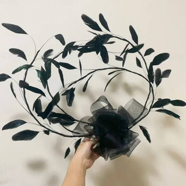 Headdress Tulle Wedding Birthday Evening Party Tea Party Cocktail Vintage Cute With Feather Headpiece Headwear