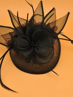 Headdress Tulle Wedding Elegant Vintage With Tulle Headpiece Headwear Fascinators Race Day Dress