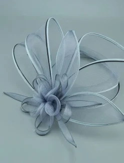 Headdress Tulle Wedding Elegant With Ribbons Headpiece Headwear Fascinators Race Day Dress