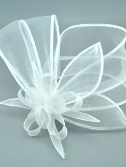 Headdress Tulle Wedding Elegant With Ribbons Headpiece Headwear Fascinators Race Day Dress