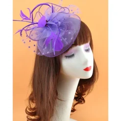 Headdress Tulle Wedding Elegant Vintage With Tulle Headpiece Headwear Fascinators Race Day Dress