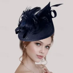 Headpiece Faux Linen Feathers Wedding Evening Party Elegant Wedding With Feather Headpiece Headwear