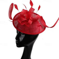 Headpiece Feathers Sinamay Wedding Evening Party Elegant Wedding With Feather Headpiece Headwear