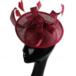 Headpiece Feathers Sinamay Wedding Evening Party Elegant Wedding With Feather Headpiece Headwear