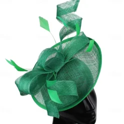 Headpiece Feathers Sinamay Wedding Evening Party Elegant Wedding With Feather Headpiece Headwear