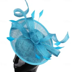 Headpiece Feathers Sinamay Wedding Evening Party Elegant Wedding With Feather Headpiece Headwear