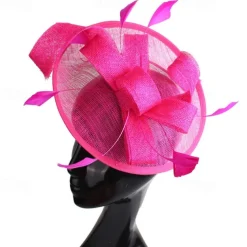 Headpiece Feathers Sinamay Wedding Evening Party Elegant Wedding With Feather Headpiece Headwear