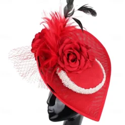 Headpiece Feathers Sinamay Wedding Evening Party Elegant Wedding With Feather Headpiece Headwear