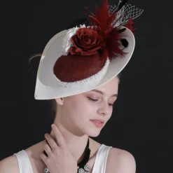 Headpiece Feathers Sinamay Wedding Evening Party Elegant Wedding With Feather Headpiece Headwear