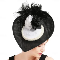 Headpiece Feathers Sinamay Wedding Evening Party Elegant Wedding With Feather Headpiece Headwear