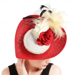 Headpiece Feathers Sinamay Wedding Evening Party Elegant Wedding With Feather Headpiece Headwear