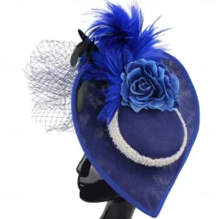 Headpiece Feathers Sinamay Wedding Evening Party Elegant Wedding With Feather Headpiece Headwear