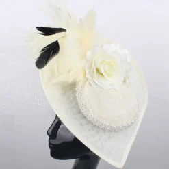 Headpiece Feathers Sinamay Wedding Evening Party Elegant Wedding With Feather Headpiece Headwear