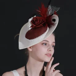 Headpiece Feathers Sinamay Wedding Evening Party Elegant Wedding With Feather Headpiece Headwear