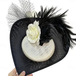 Headpiece Feathers Sinamay Wedding Evening Party Elegant Wedding With Feather Headpiece Headwear