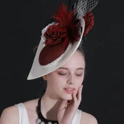 Headpiece Feathers Sinamay Wedding Evening Party Elegant Wedding With Feather Headpiece Headwear