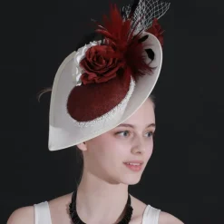 Headpiece Feathers Sinamay Wedding Evening Party Elegant Wedding With Feather Headpiece Headwear