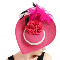 Headpiece Feathers Sinamay Wedding Evening Party Elegant Wedding With Feather Headpiece Headwear