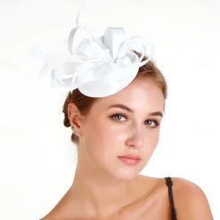 Headpiece Feathers Wedding Evening Party Elegant Wedding With Pure Color Headpiece Headwear