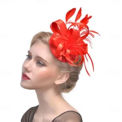 Headpiece Feathers Wedding Evening Party Elegant Wedding With Pure Color Headpiece Headwear