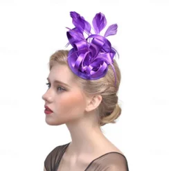 Headpiece Feathers Wedding Evening Party Elegant Wedding With Pure Color Headpiece Headwear