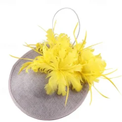 Headpiece Sinamay Wedding Evening Party Elegant Wedding With Feather Headpiece Headwear