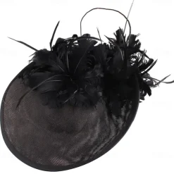 Headpiece Sinamay Wedding Evening Party Elegant Wedding With Feather Headpiece Headwear