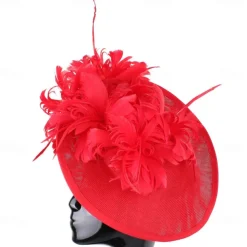 Headpiece Sinamay Wedding Evening Party Elegant Wedding With Feather Headpiece Headwear