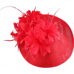 Headpiece Sinamay Wedding Evening Party Elegant Wedding With Feather Headpiece Headwear