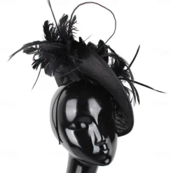 Headpiece Sinamay Wedding Evening Party Elegant Wedding With Feather Headpiece Headwear