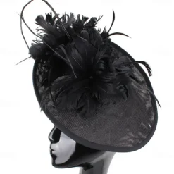 Headpiece Sinamay Wedding Evening Party Elegant Wedding With Feather Headpiece Headwear