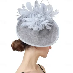 Headpiece Sinamay Wedding Evening Party Elegant Wedding With Feather Headpiece Headwear