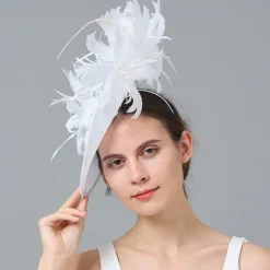 Headpiece Sinamay Wedding Evening Party Elegant Wedding With Feather Headpiece Headwear