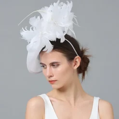 Headpiece Sinamay Wedding Evening Party Elegant Wedding With Feather Headpiece Headwear