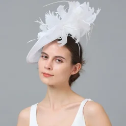 Headpiece Sinamay Wedding Evening Party Elegant Wedding With Feather Headpiece Headwear