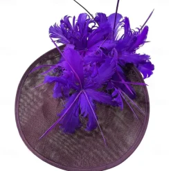 Headpiece Sinamay Wedding Evening Party Elegant Wedding With Feather Headpiece Headwear