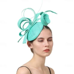 Headpiece Sinamay Wedding Evening Party Elegant Wedding With Flower Headpiece Headwear