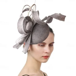 Headpiece Sinamay Wedding Evening Party Elegant Wedding With Flower Headpiece Headwear