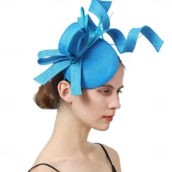 Headpiece Sinamay Wedding Evening Party Elegant Wedding With Flower Headpiece Headwear