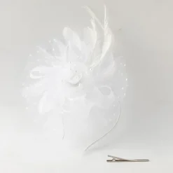 Headpiece Tulle Feathers Wedding Evening Party Elegant Wedding With Feather Headpiece Headwear