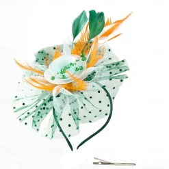 Headpiece Tulle Feathers Wedding Evening Party Elegant Wedding With Feather Headpiece Headwear