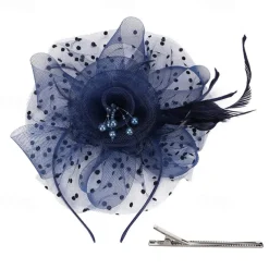 Headpiece Tulle Feathers Wedding Evening Party Elegant Wedding With Feather Headpiece Headwear