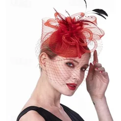 Headpiece Tulle Feathers Wedding Evening Party Elegant Wedding With Feather Headpiece Headwear