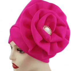 Headwear Headpiece Polyester / Cotton Blend Floppy Hat Turbans Casual Church With Floral Pure Color Headpiece Headwear